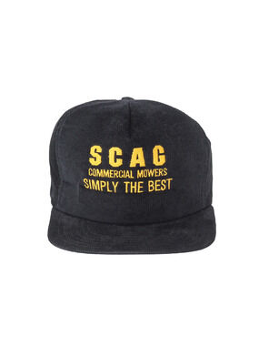 VTG Embroidered Corduroy SCAG Snapback Trucker Hat Builder Utility Dad Cap USA